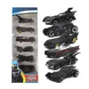 1:64 6 Pcs/Set Alloy Car Models Toy Bat Chariot American Movie First To 6th Generation Bat Chariot Metal Cars For Children Gifts 1