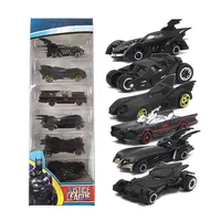 1:64 6 Pcs/Set Alloy Car Models Toy Bat Chariot American Movie First To 6th Generation Bat Chariot Metal Cars For Children Gifts 1