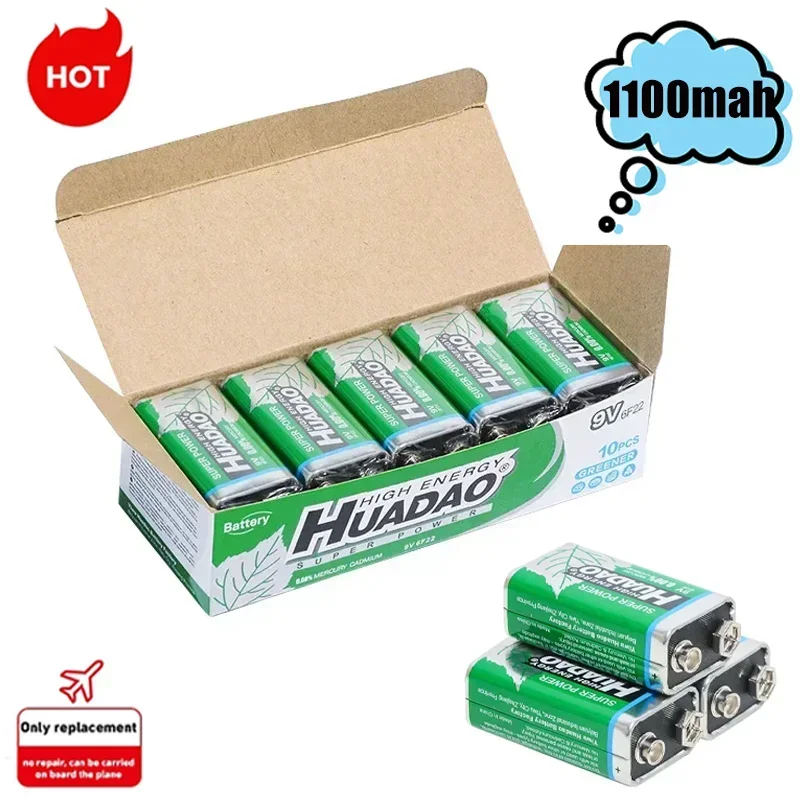 Disposable 9 Volt Battery 10PCS for KTV Toy for Disposable Battery