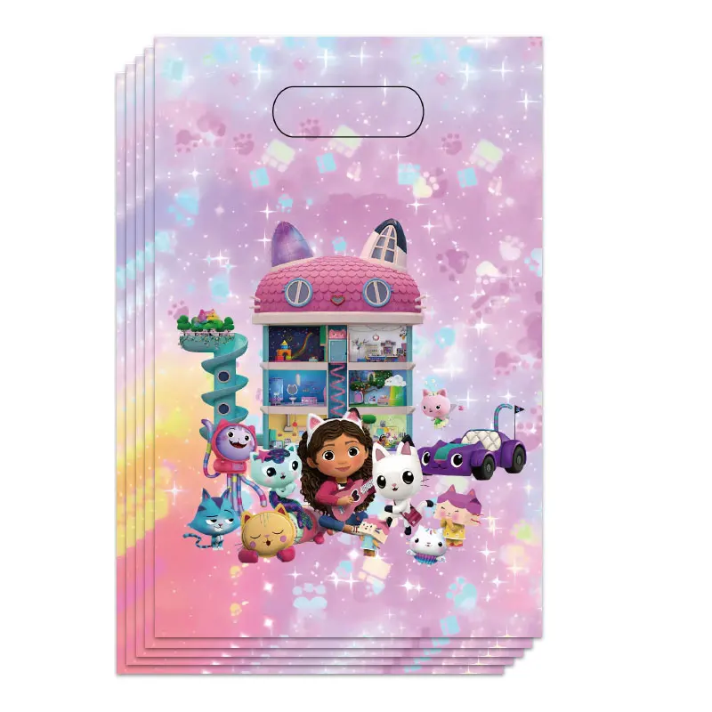 Bolsas de regalo para fiestas de Mickey Minnie Mouse, Frozen, Elsa, Anna, bolsas de plástico para dulces, bolsas de botín para fiestas infantiles, suministros para fiestas de cumpleaños infantiles
