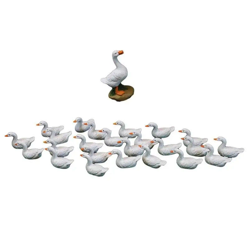 

Resin Ducks Tiny Duckling Garden Statue Miniature Garden Animals Figurines Set Duck Toys Realistic Farm Animals Preschool