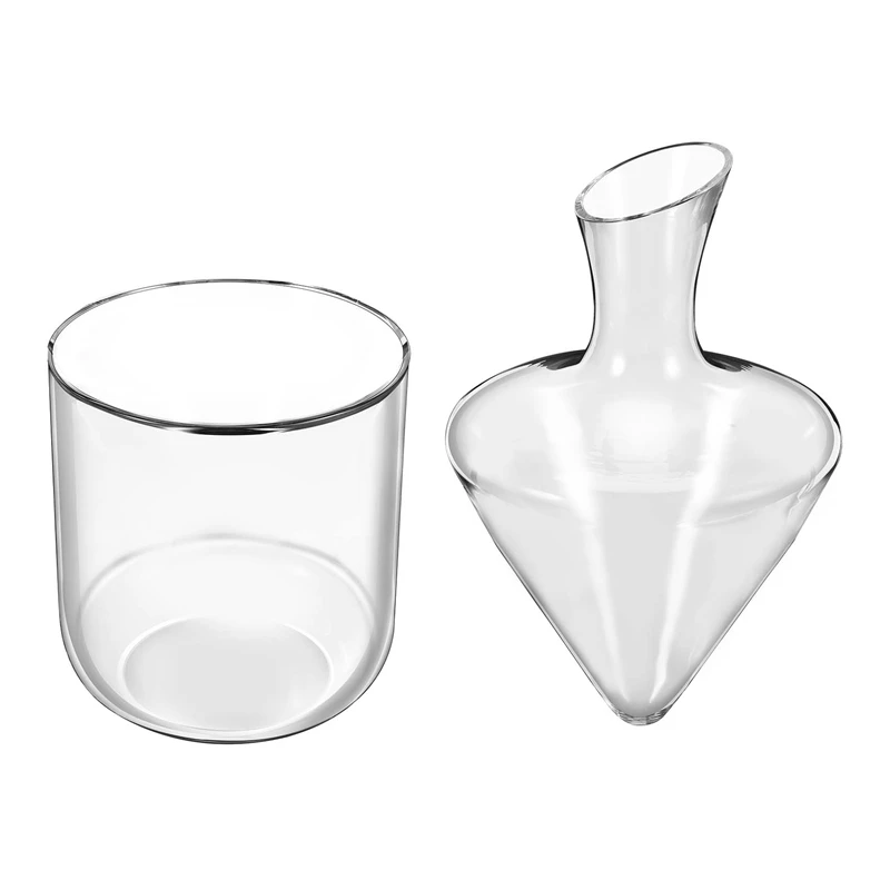 

Wine Decanter Set Wine Decanter With Ice Bucket Lead-Free Crystal Glass Blown Hand Perfect For Home Bar And Parties