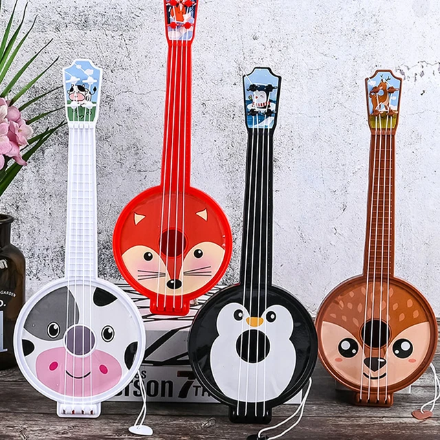 Mini guitare en bois pour enfants, jouet éducatif, Ukulele, 6 cordes,  Instruments de musique, cadeau pour les amoureux de la musique, accessoire  de jeu - AliExpress