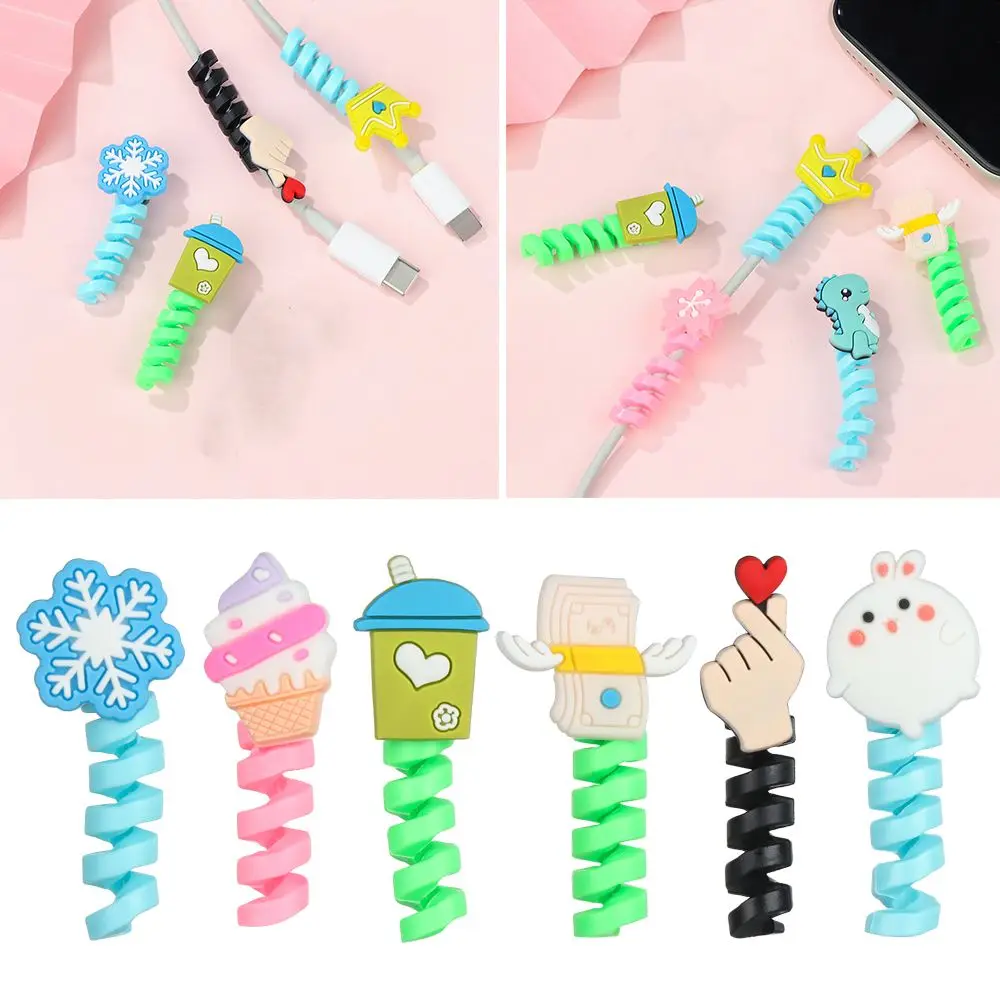Universal Charging Cable Protector and Organizer - Cable Holder, Winder, and Management Clip