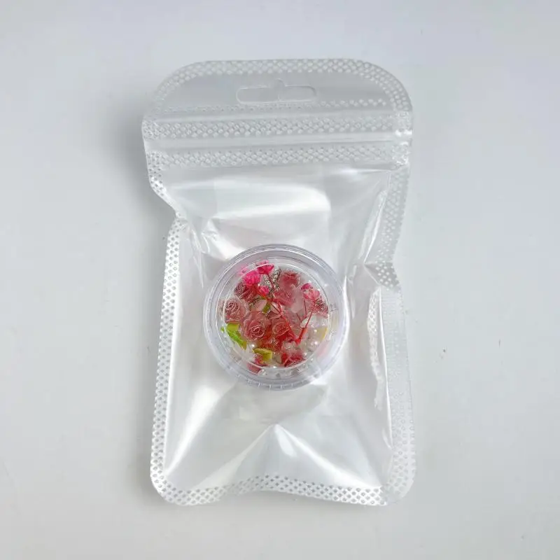 1 상자 여러 스타일 수지 꽃 나비 네일 아트 장식 유리 광장 타원형 라인 석 네일 매력 액세서리 DIY
