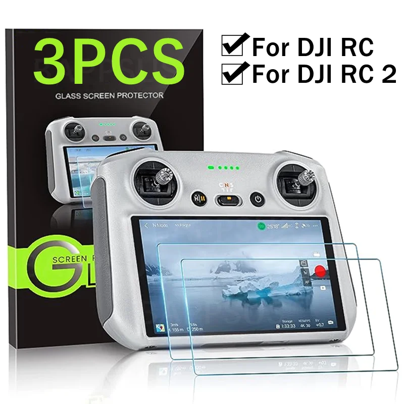 Description Picture 2 of itemTempered Glass For DJI Air 3 Air3 RC 2 RC2 Controller Screen Protector HD Camera Drone Remote Accessories for DJI Mini 3 Pro RC