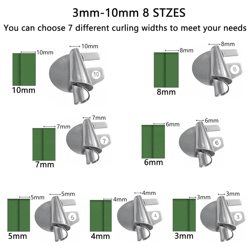 7 Pack Sewing Rolled Hemmer Foot Universal-Professional Rolled Hem Attachment For Sewing Machine Accessories,(7 Sizes)