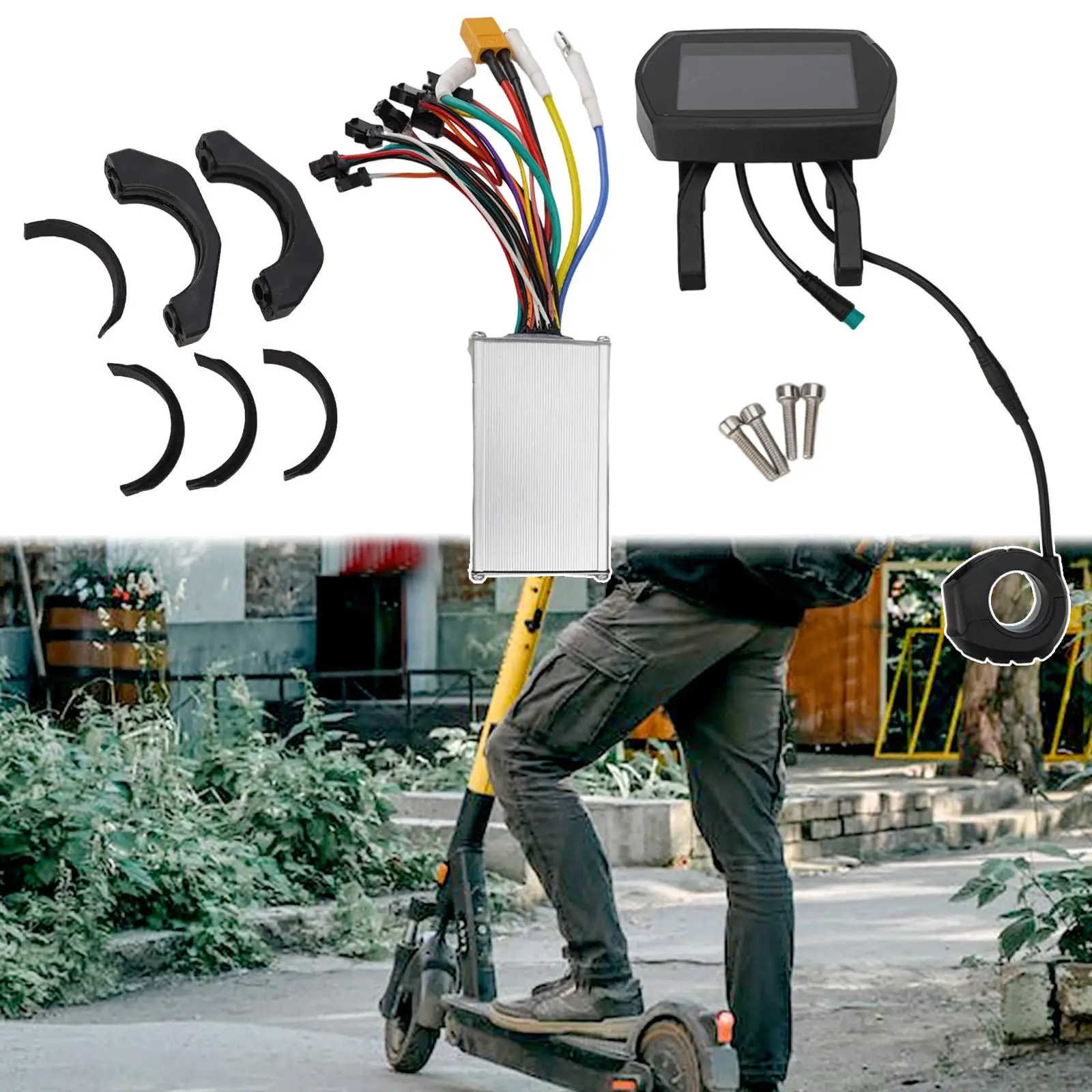 

Display Panel LCD Display LCD Display W V Motor Controller Digital Meter Motor Controller Suitable For Inch Electric Scooter