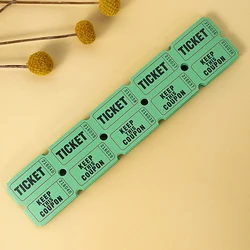 100-Piece Raffle Ticket Set for Events and Celebrations (Green)