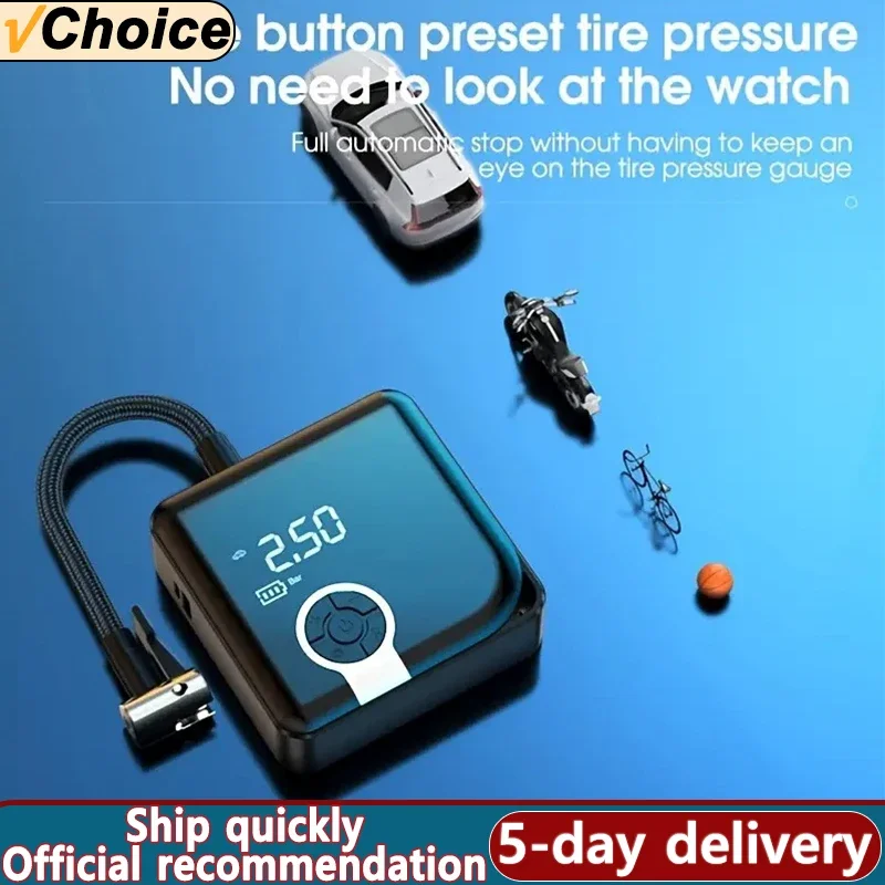 MiniBicyclePump100PSIAluminumCubeBikeAirPumpInflatorSchrader