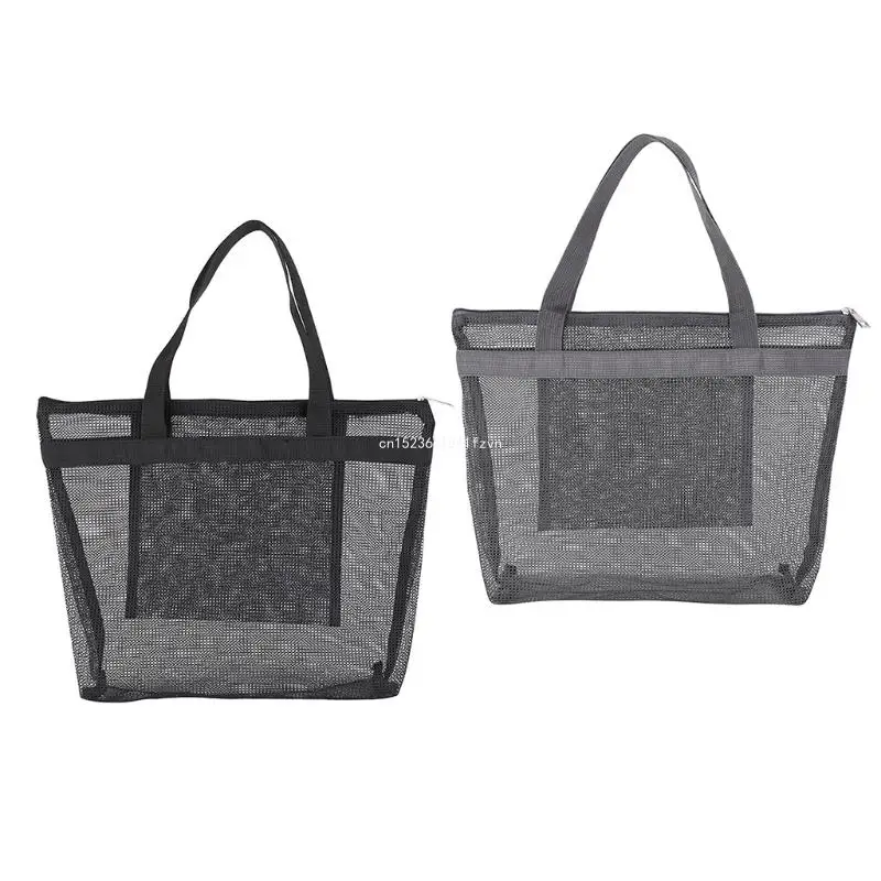 

Mesh Hanging Shower Tote Bag with Pocket Bathroom for College Dropship