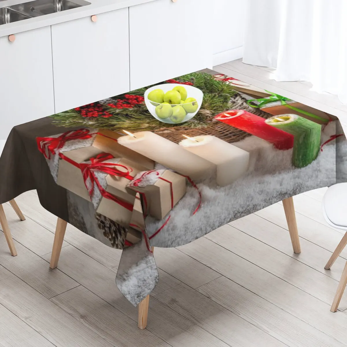 

2022 New Christmas Tablecloth Waterproof Table Cover Banquet Table Dining Table Coffee Tablecloth Wedding Decoration Mantel Mesa