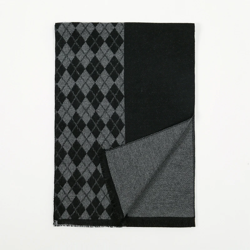 الفاخرة الشتاء منقوشة الرجال وشاح شال دافئ الخريف الباشمينا منديل أنيق صوفية في الهواء الطلق الخمار Bufanda الرجال الملابس 2025