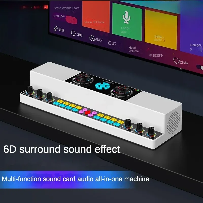 Y6 Live Singing Sound Card Audio English Version All-in-One Indoor Outdoor Square Dance Karaoke Wireless Bluetooth Speaker