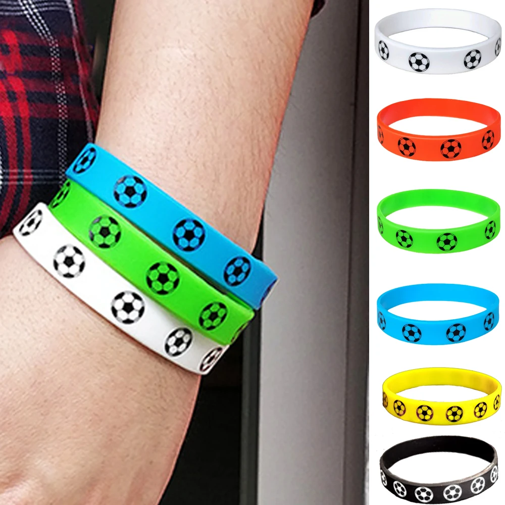 Soccer Silicone Wristbands Football Theme Rubber Wristbands