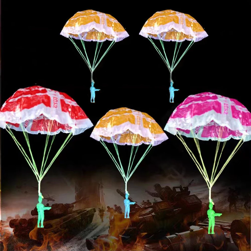 1-10pcs Kids Hand Throwing Parachute Toys Outdoor Sports Hand Throwing Airdrop Games Parent-child Interactive Educational Toys - Bilde 6