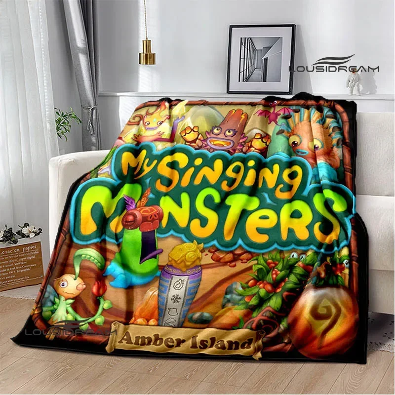 Game My Singing Monsters printed blanket Flange Warm blanket picnic blanket Soft and comfortable blanket Birthday Gift 2