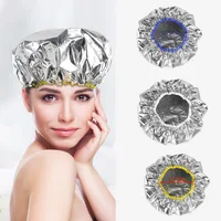 Professional One-off Shower Cap Heat Insulation Aluminum Foil Hat Elastic Portable Bathing Cap For Women Hair Salon Bathroom 1