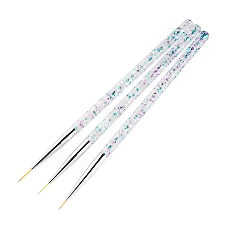 3 Pcs Pull Line Nail Art Brush Nail Art Drawing Pen Chain Link Flower Painting Acrylic Dotting DIY Tool Personality Nail Design