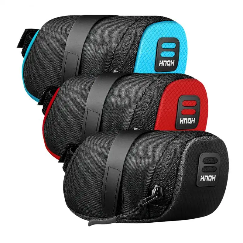 

HNQH Nylon Bicycle Saddle Bag Waterproof MTB Mountain road Bike Saddle Storage Seat Rear Tool Pouch Bag Saddle bike accessories