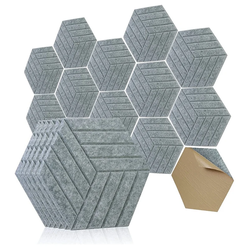 

Hexagon Sound Proof Panels 12 Pcs Acoustic Panel, Sound Dampening Panel For Studio Office Home 1