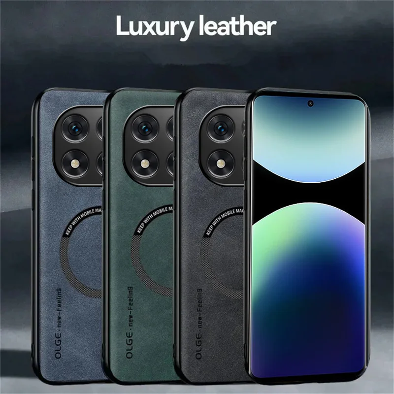 Premium Magnetic Luxury Leather Shockproof Case - Stylish Protection