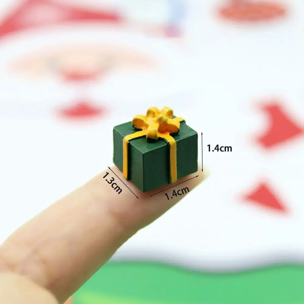 Mini Christmas Gift Box Set - Resin Decorative Accents