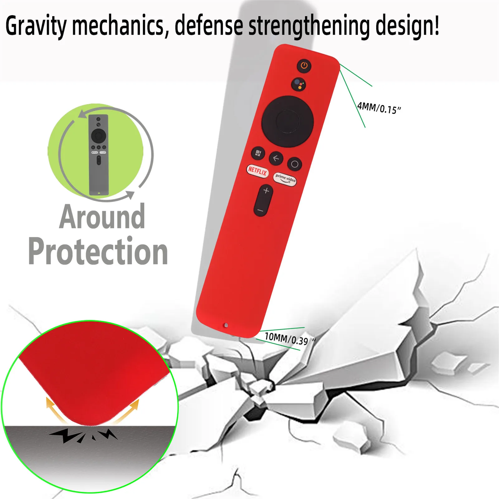 Remote Cases For Xiaomi TV Mi Stick 4K Box Soft Anti-Slip Rubber Dust Covers Silicone TPU Remote Control Covers Protective Case