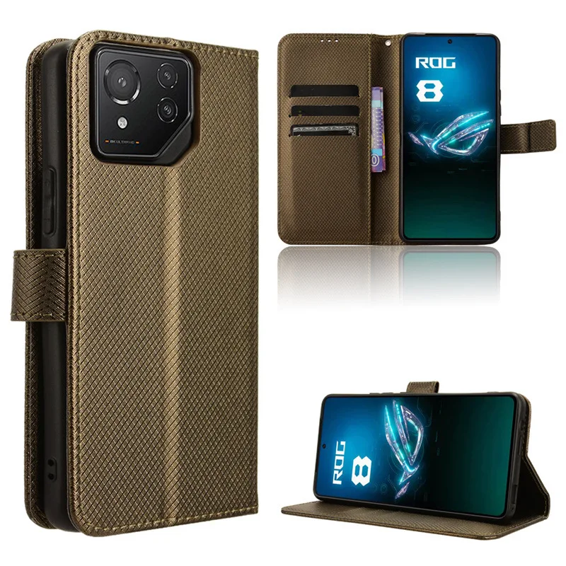 Luxury Leather Flip Wallet Case with Magnetic Book Cover Holder