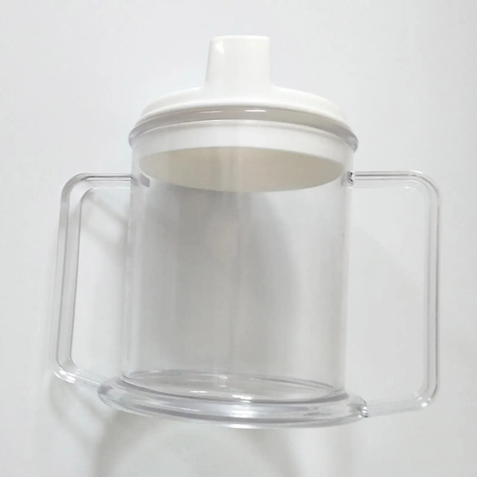 Clear Plastic Mug Handled Cup 10oz. Drinking Cup for Patients/Children/Elderly/Handicapped