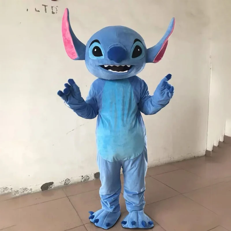 thumbnail image 1 of Disfraz de mascota azul de Lilo y Stitch, personaje de dibujos animados de Disney, disfraz publicitario, disfraz de animal para fiesta de carnaval, trajes de cosplay, 1 of 5