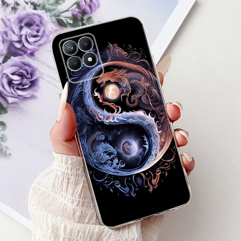 Luxury Butterfly and Love Flowers Clear Phone Case - Cool Painted Design