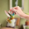 Hummingbird Acrylic 2D Pendant Home Decorative Window Car Interior Hanging Catch The Sun Window Decoration Bag Key Pendant 1