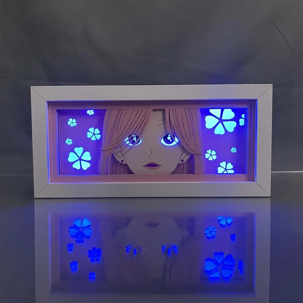 Anime Light Box for Children Bedroom Decoration Manga LED Night Light Paper Cut Lightbox Beside Lamp drop shipping