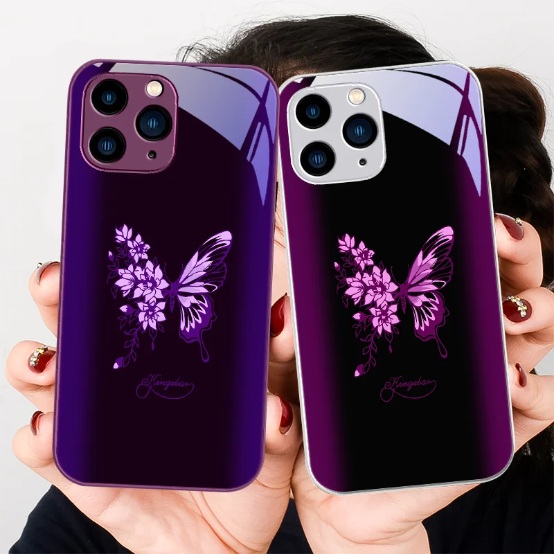 Mariposa Cabernet Sauvignon Per Iphone 15 14 13 12 11 Pro Max X Xs Xr 7 8 Plus 2020 2022 Se Custodia Per Telefono In Vetro Temperato