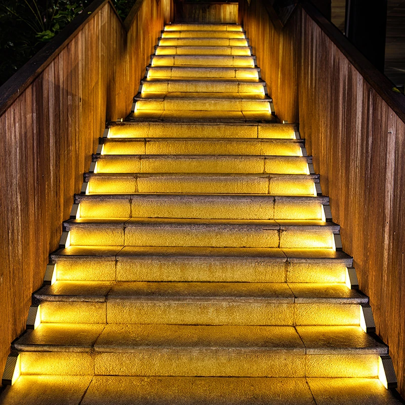 Solar Step Lights, Outdoor Stair Lights, Step Courtyard Decorative Atmosphere Suitable for Courtyard, Garden, Park, Deck, Stair Decoration