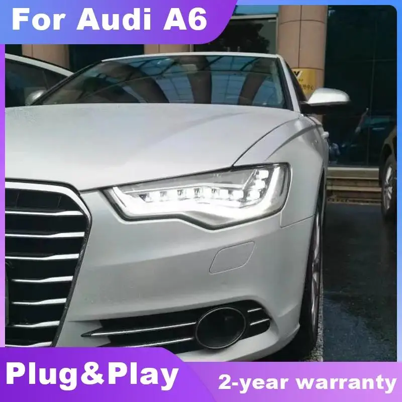 

car styling For Car Styling Head Lamp for Audi A6 LED Headlight 2012-2015 A6L C7 Headlights LED DRL headlight assembly