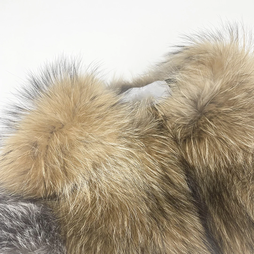 MISSJANEFUR 2022 New Fur Coat Women Cropped Luxury Real Silver Fox Fur Jacket Fashion Warm Custom Natural Raccoon Fur Winter