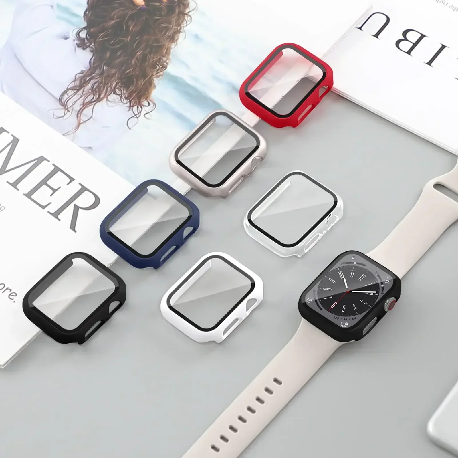 Premium Tempered Glass Screen Protector for Apple Watch - Durable Cover and Accessories