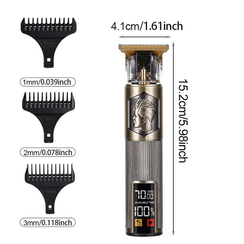 T9 Electric Push Scissors Home Haircut Pusher Three Gear Speed Adjustment Professional Carving Oil Head Shaving Head Electric BA BEST SELLERS