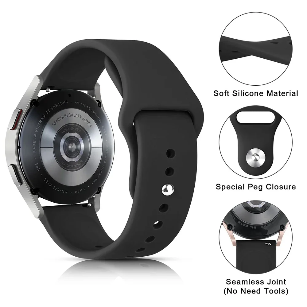 Universal 22mm Silicone Sport Watch Strap - Durable and Stylish Replacement Band