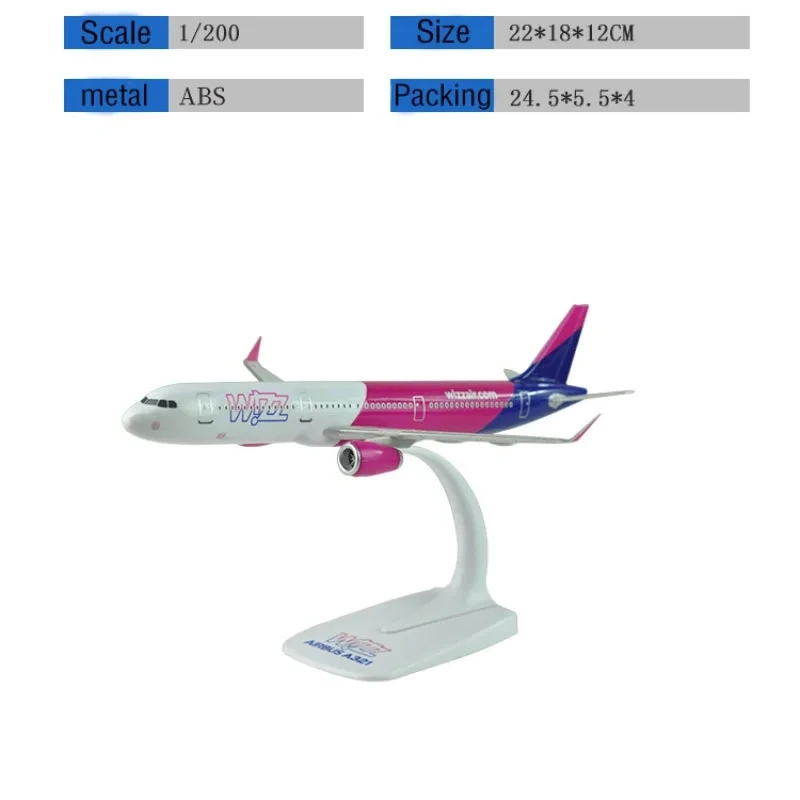 1:200 IF200 Wizz Air Airbus A321-271NX A6-WZD W/stand | eBay