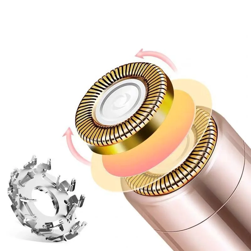 Portable Mini Lipstick Shape Electric Epilator USB Charging Painless Women Shaver Trimmer Body Face Bikini Underarm Hair Removal 4