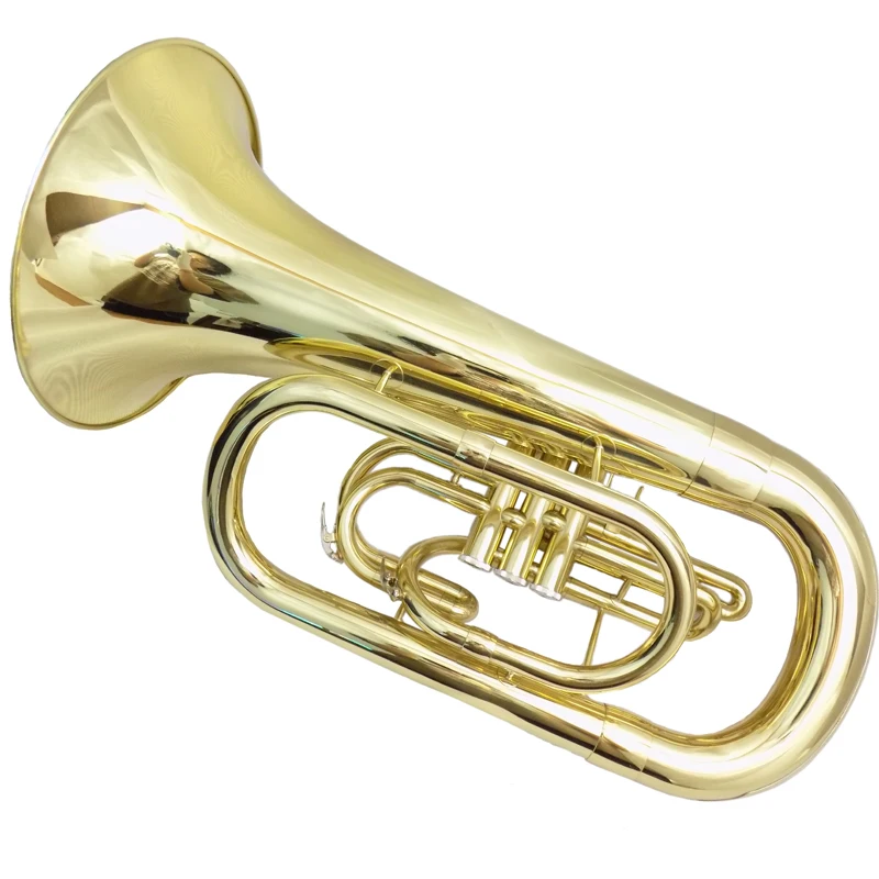 Bb Marching Euphonium Musical Instruments with Case Mouthpiece Yellow Brass Body Lacquer Finishes