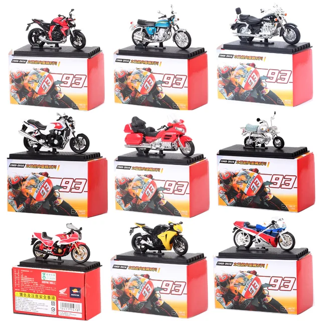 Tiny 1/24 Scale Honda CB750 CB1300 CB1100r Goldwing Valkyrie VFR750R RC30 Gorilla Spring Motorcycle Model 1