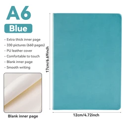 Elegant PU Leather Journal with Blank Pages and Soft Cover - Other (Blue - A6)