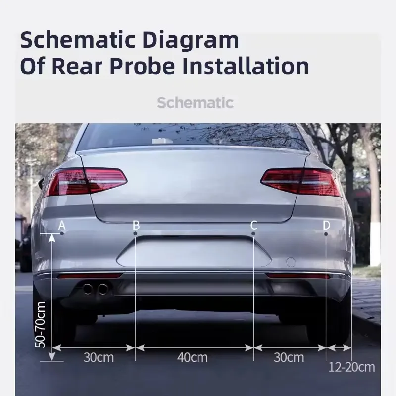 Car Parking Sensor System with LED Monitor and Radar Detector