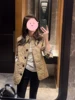 Retro Khaki Quilted Lightweight Warm Cotton Jaet Autumn Winter New Sle European Faion Ladies' Coat Upper Body
