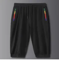 Men's oversized Calf-Length Pants summer casual loose national tide seven-point shorts 200kg plus size 14XL 15XL tide trousers 2