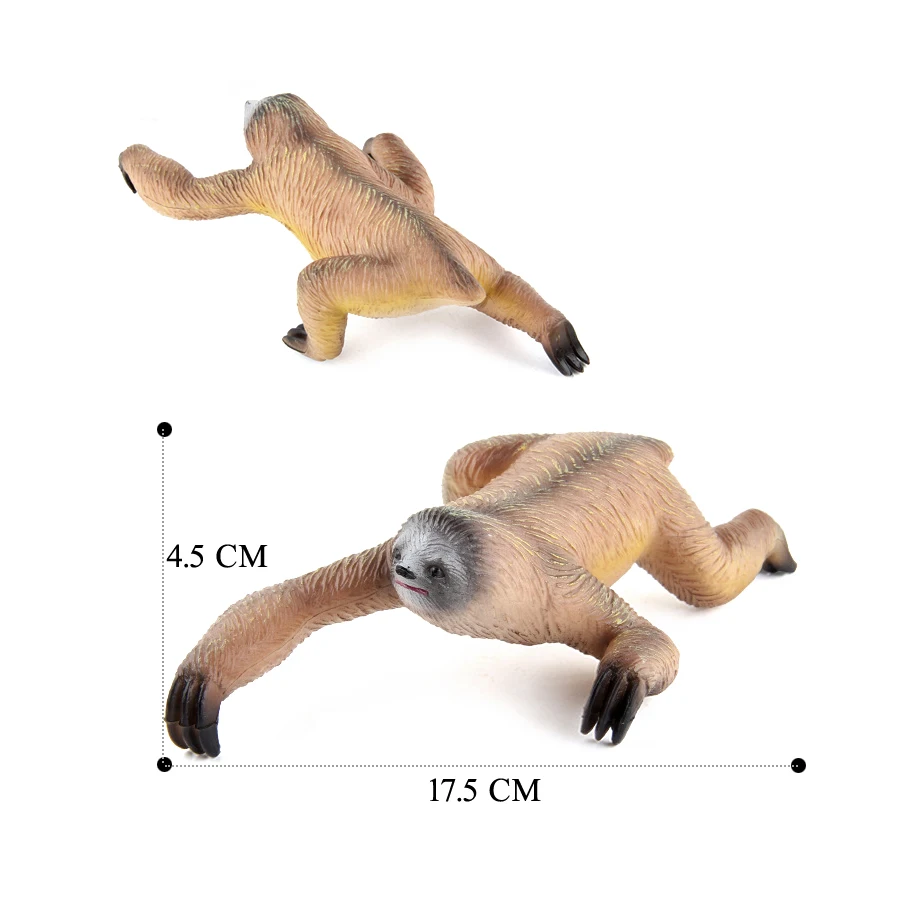 Wild Animal Adventure Series: Sloth & Otter Figurine Set - Educational Toy Collection